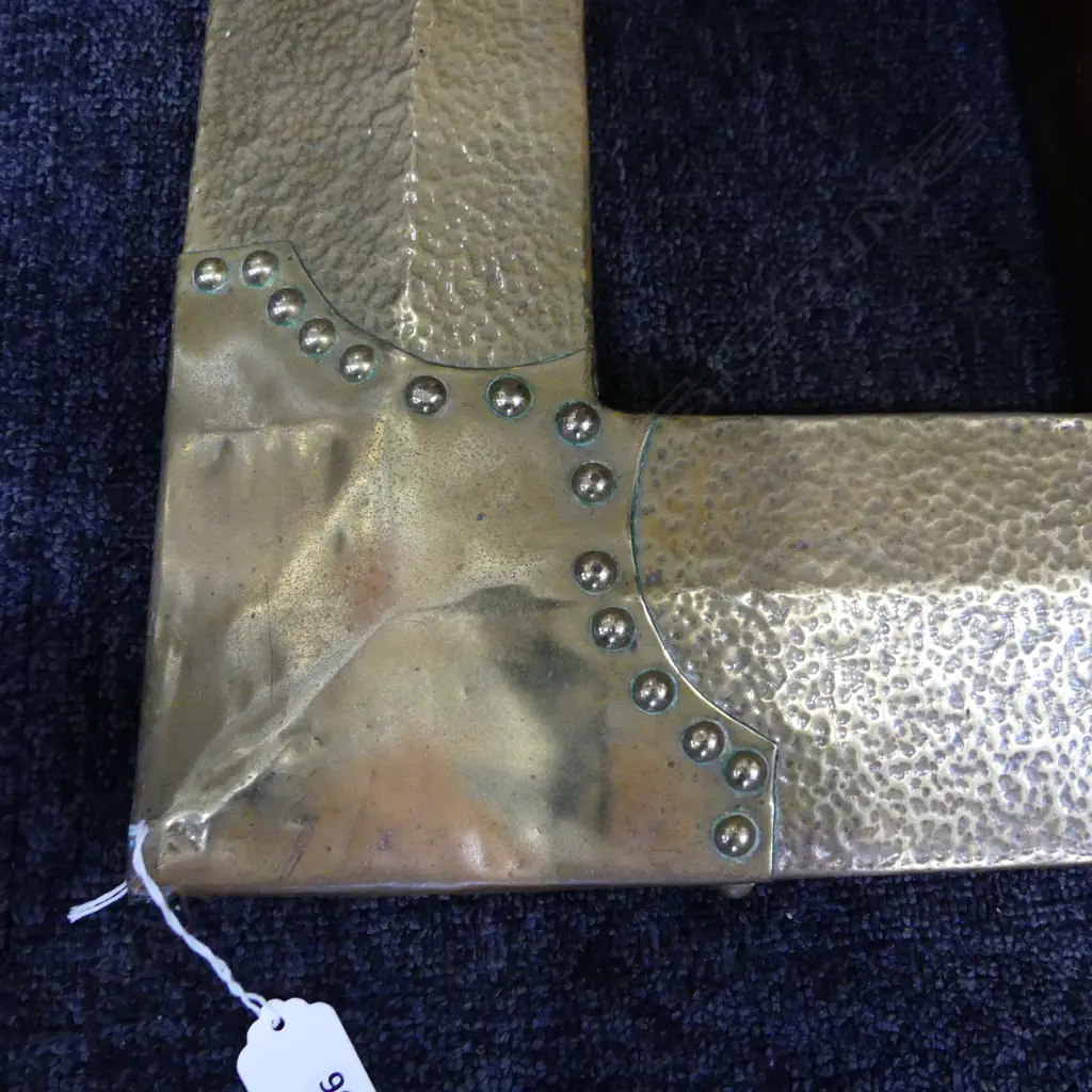 HAMMERED BRASS FIRE SURROUND 1550x385x50mm Image 1++