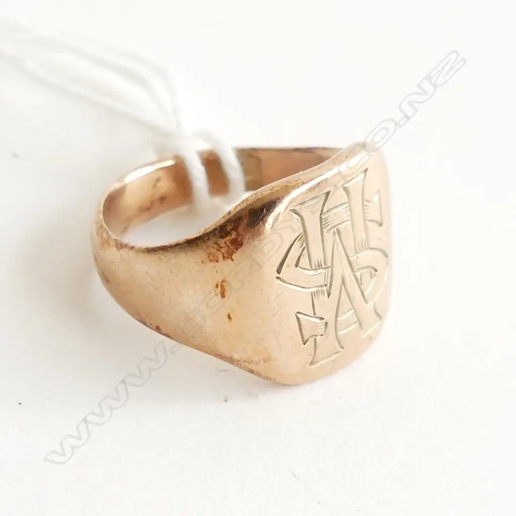 9CT ROSE GOLD SIGNET RING Image 1++