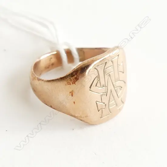 9CT ROSE GOLD SIGNET RING
