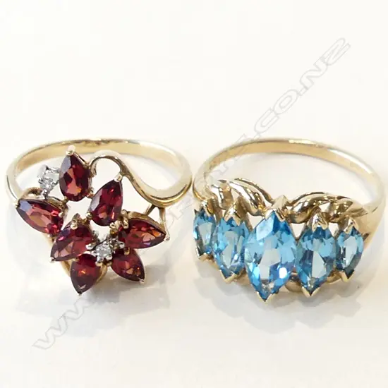 9CT? & 10CT GOLD RINGS 6.3 GRAMS (SIZE P/ R)