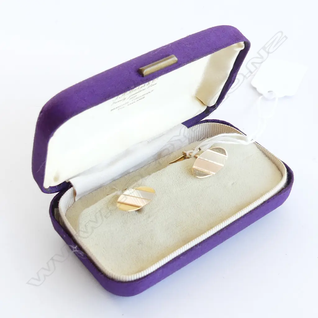 18CT GOLD PR CASED CUFFLINKS 8.04gms quality. As new Image 1++