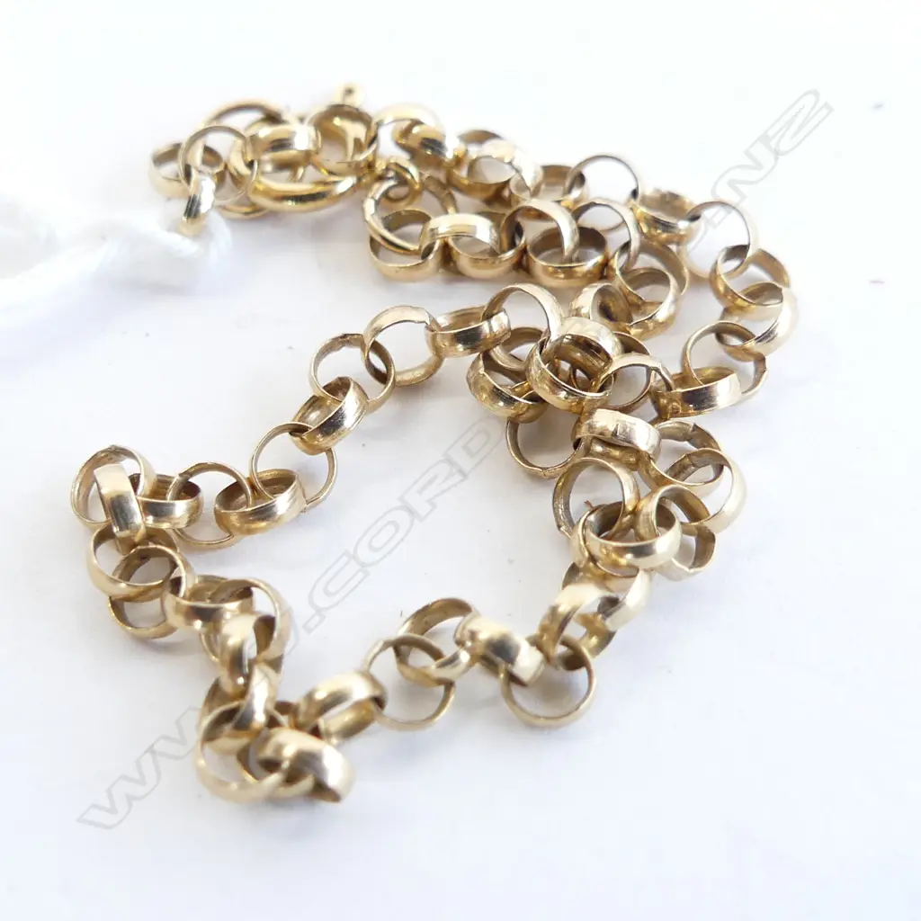 9CT GOLD BELCHER LINK BRACELET 1.9gms Image 1++