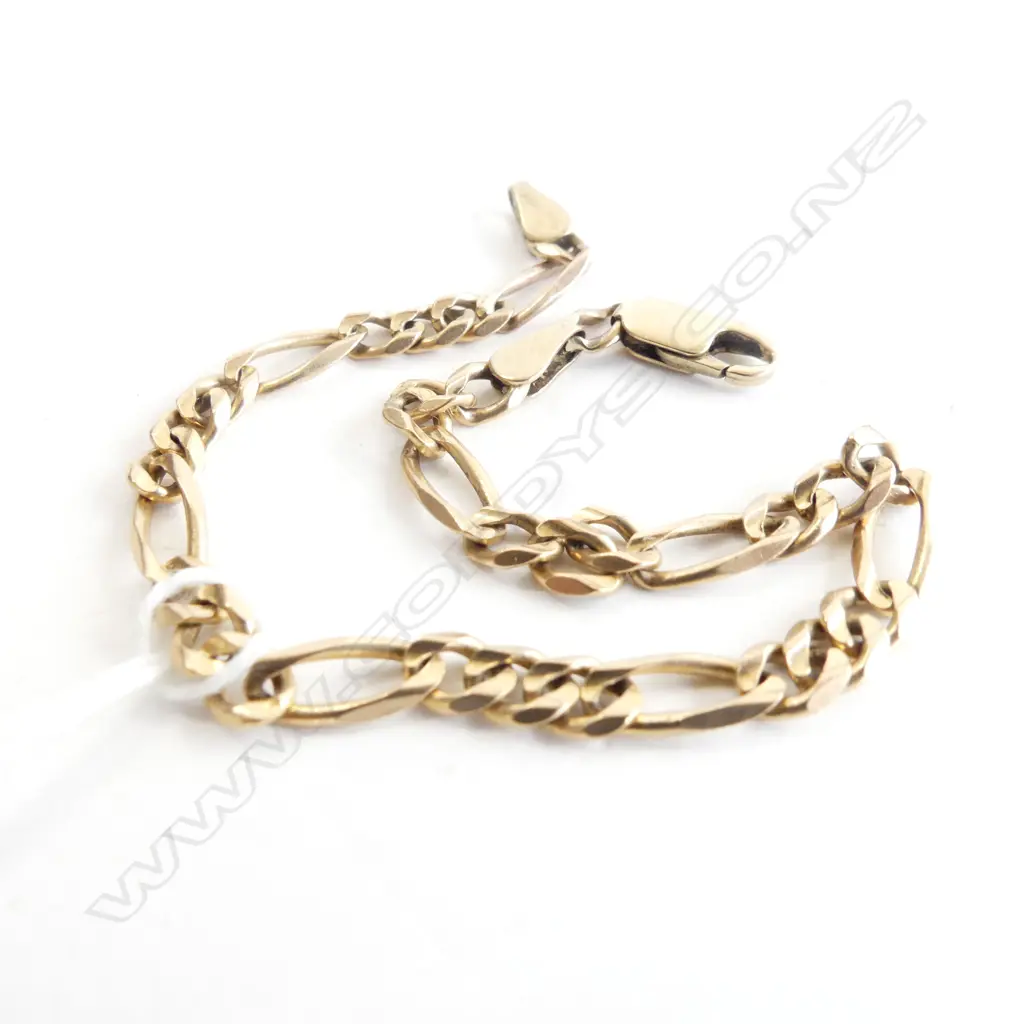 9CT GOLD CHAIN BRACELET 5.6 GRAMS Image 1++