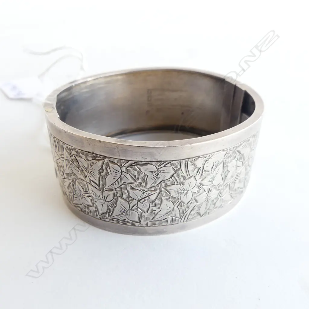 STG SILVER BANGLE B'HAM 1885 Image 1++