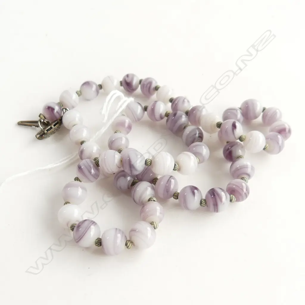 VINTAGE AMETHYST NECKLACE L 460 MM Image 1++