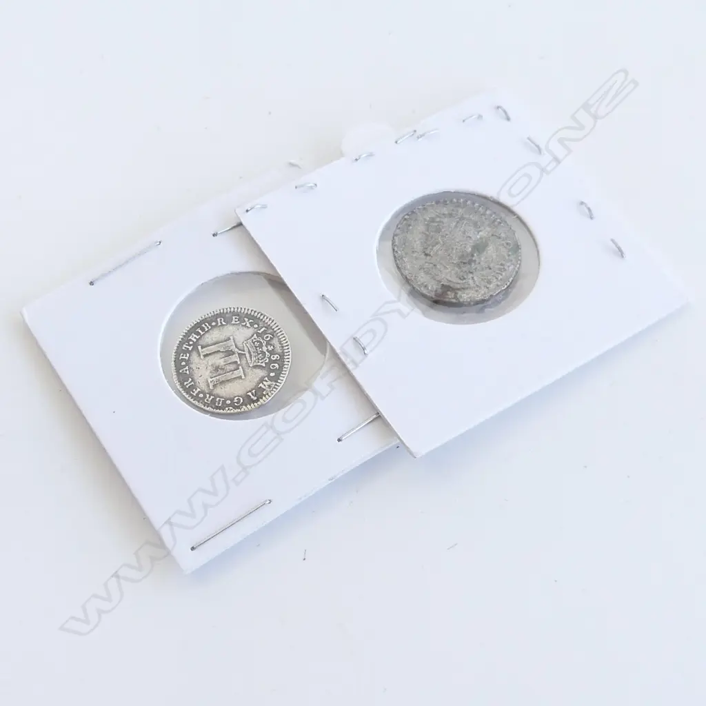 2 OLD COINS: 1686 3d  + ROMAN ? Image 1++
