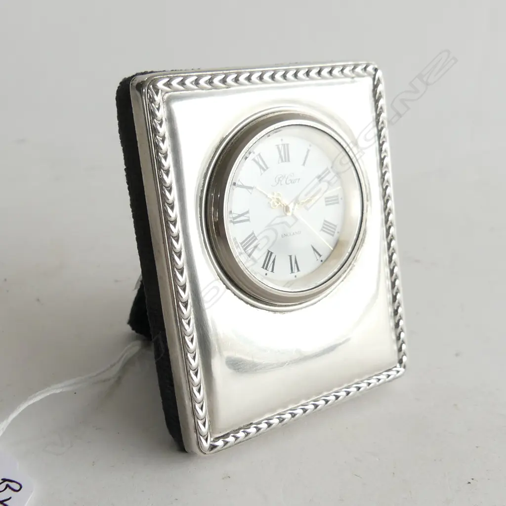 SILVER BEDSIDE CLOCK SHEFFIELD 1994 Image 1++