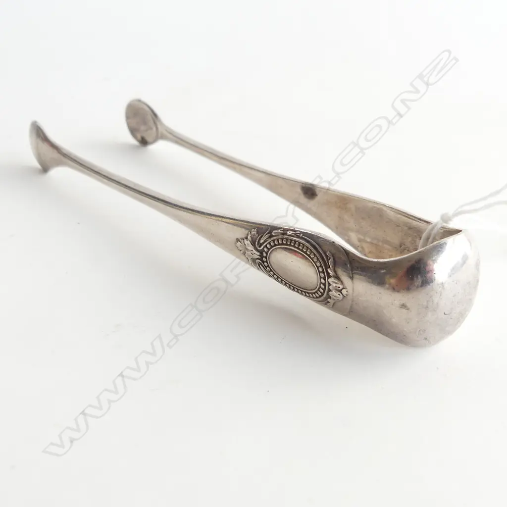 STG SILVER SUGAR TONGS, L. 140MM,  28.38 GMS Image 1++