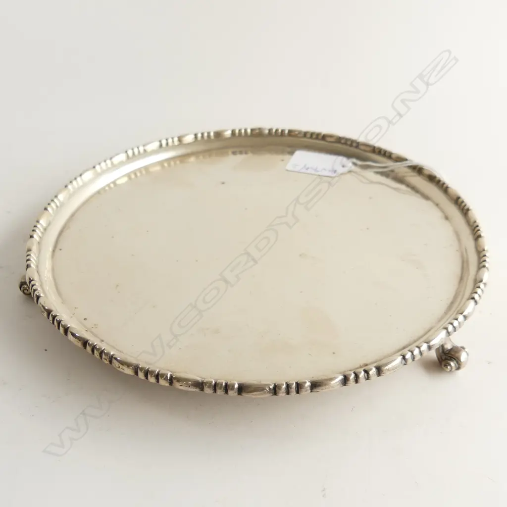 STG SILVER SALVER, LONDON 1904, 371gm Image 1++