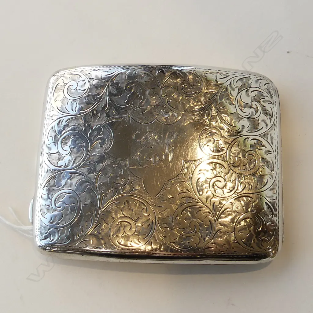 STG SILVER CIGARETTE CASE, B'HAM 1925 106 GRAMS Image 1++