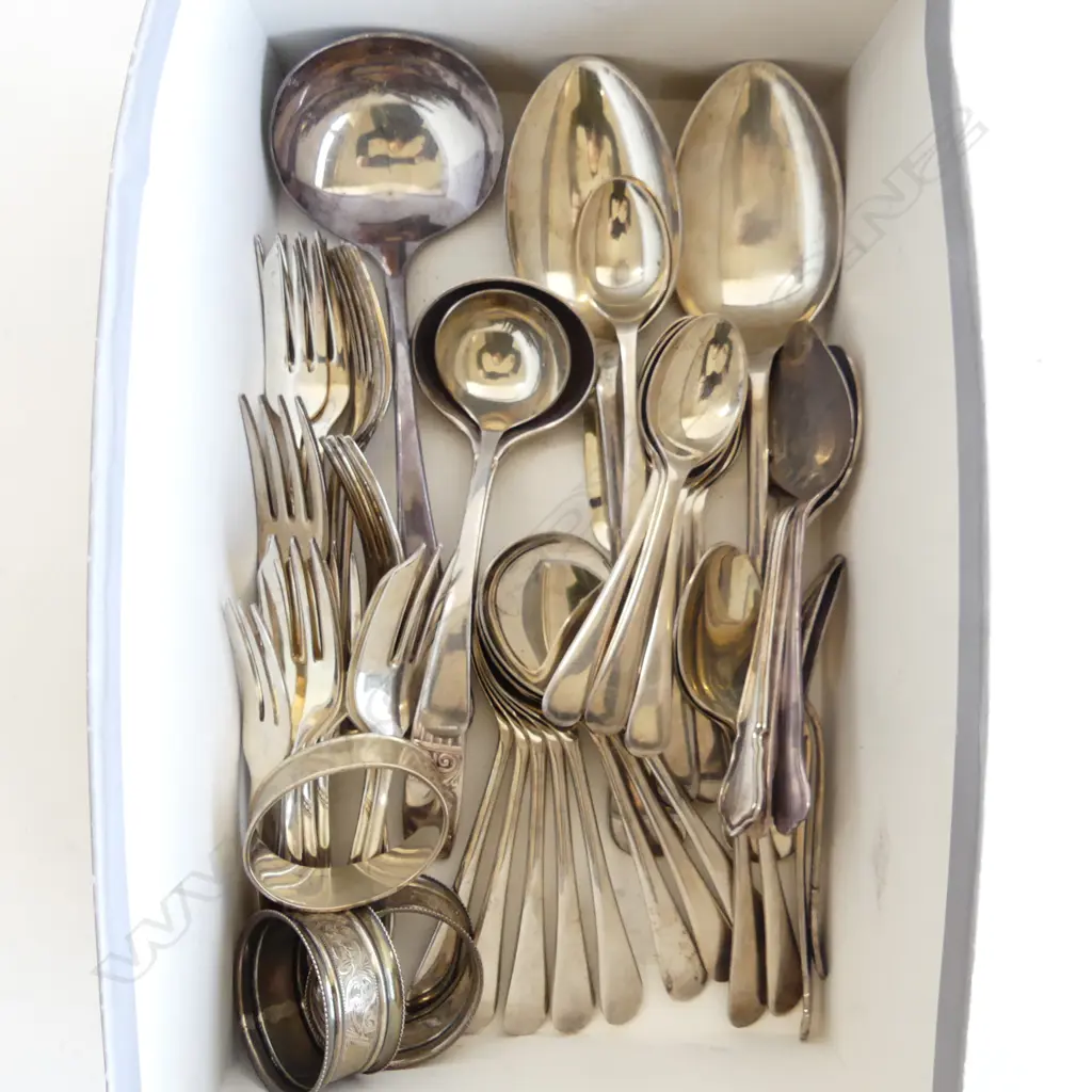 ASST CUTLERY + 3 STG NAPKIN RINGS 38 GRAMS Image 1++