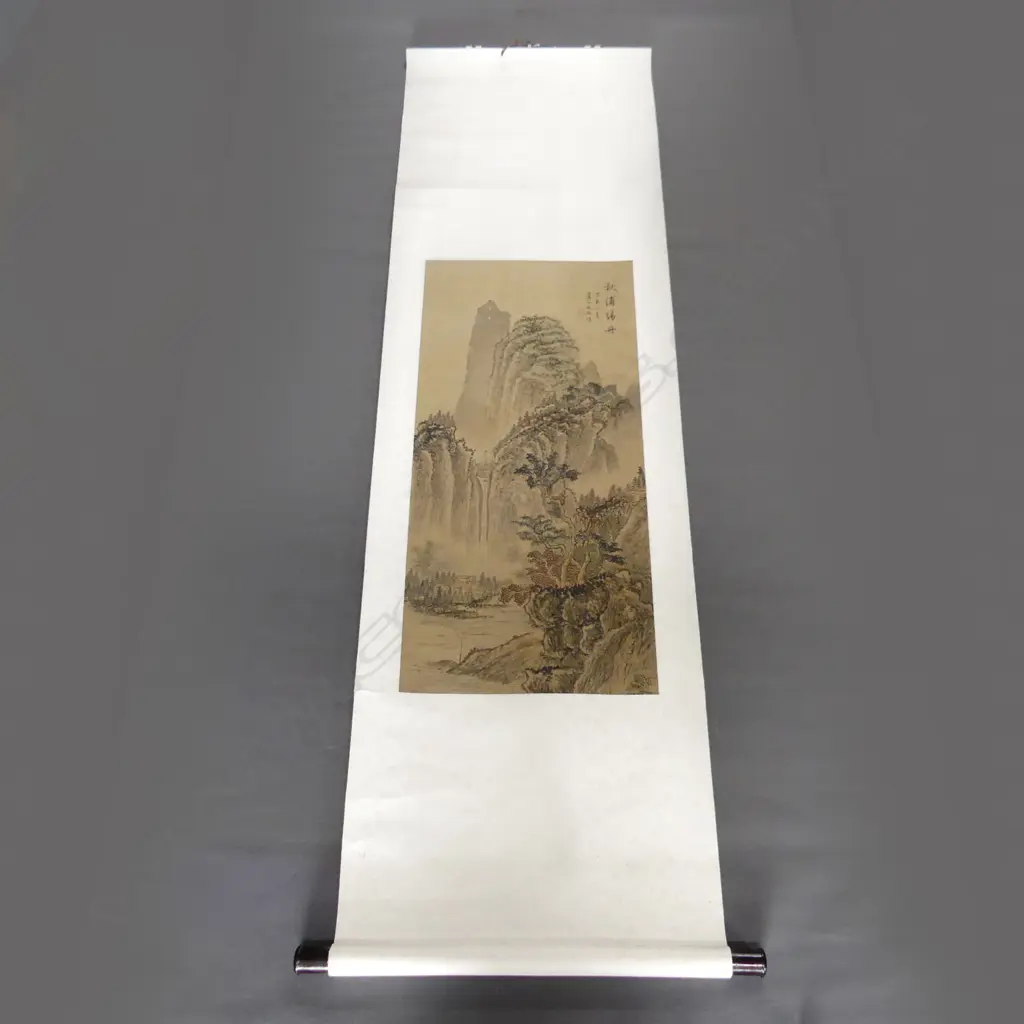 3 OLD ORIENTAL SCROLLS. Running horse + blossom & bird + mountainous landscape Image 1++