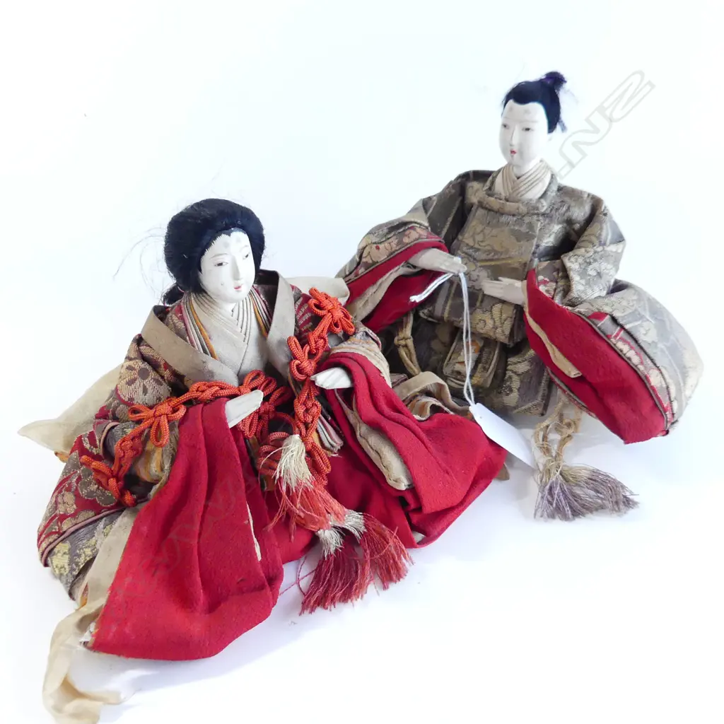 PR JAPANESE EMPEROR & EMPRESS DOLLS H.130mm Image 1++
