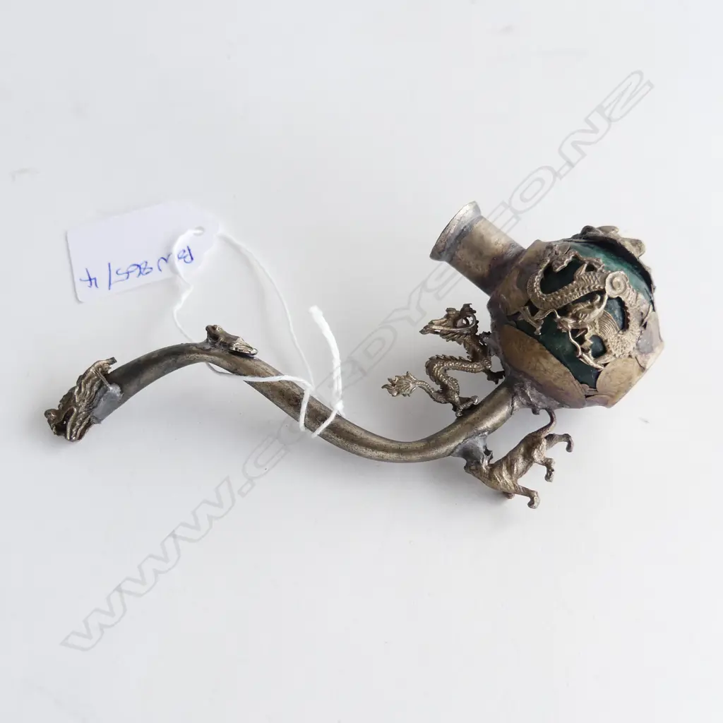 CHINESE OPIUM? PIPE w. DRAGON DESIGN H.95mm Image 1++
