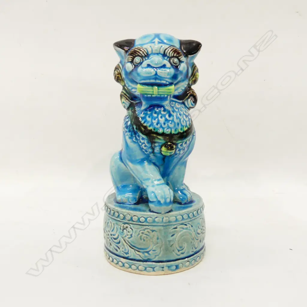 BLUE GLAZED FU / FOO DOG H.180mm Image 1++