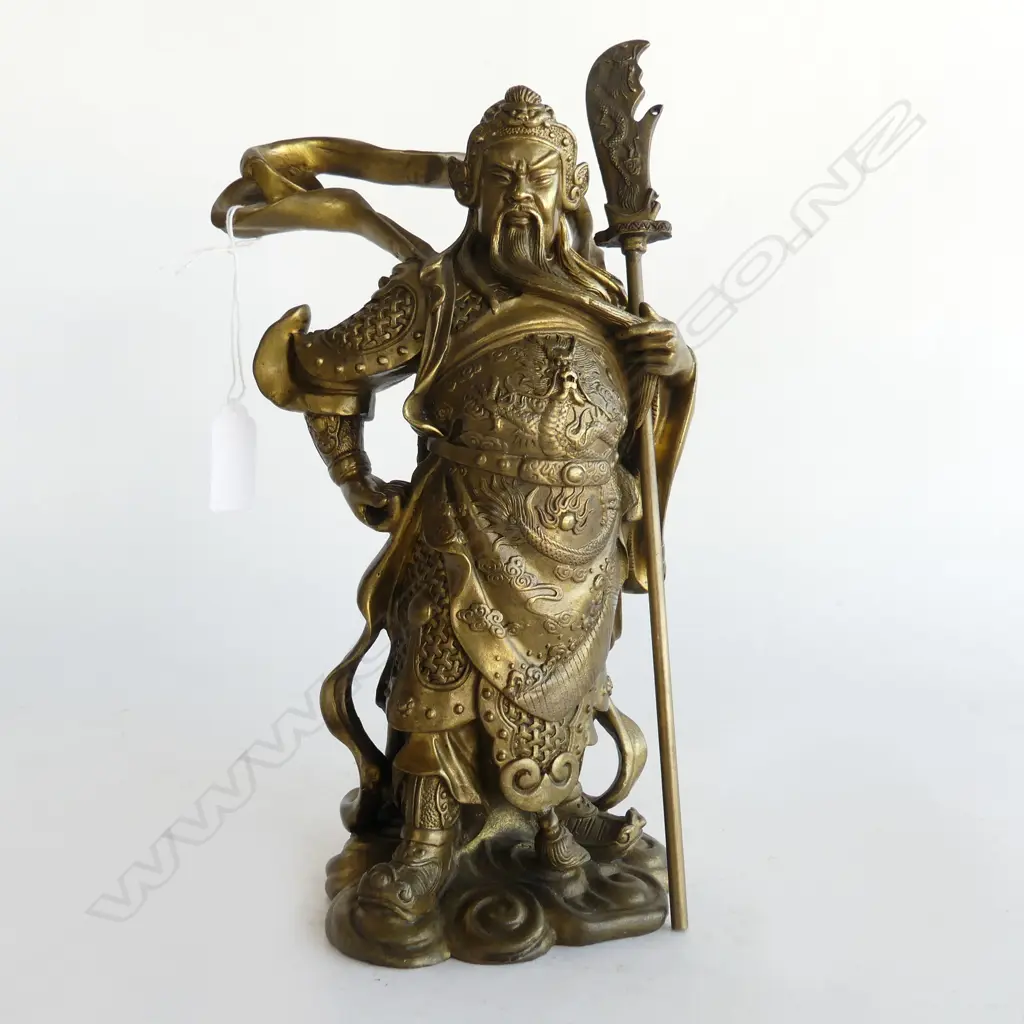 CHINESE BRONZE FIG  WITH PIKE H270MM Image 1++