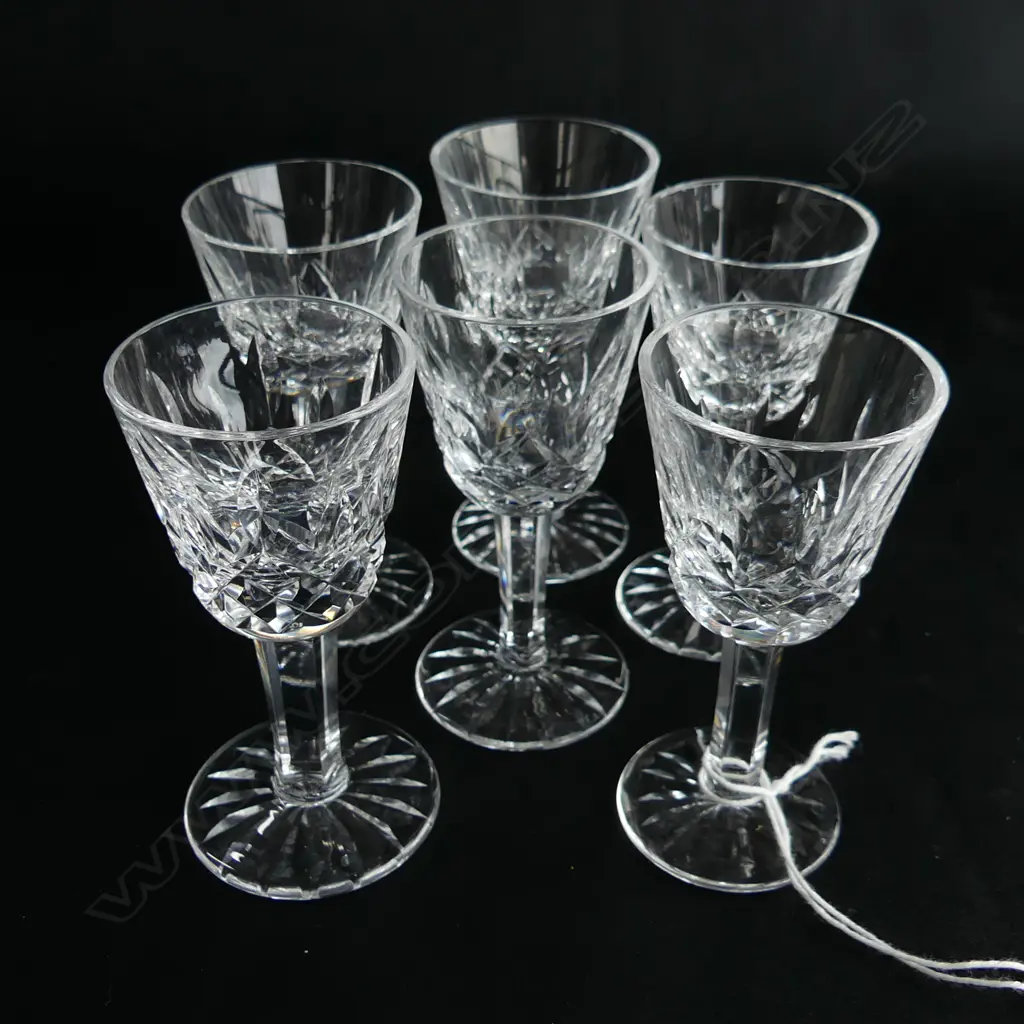 SIX WATERFORD  LIQUEUR GLASSES (LISMORE) H.90mm Image 1++