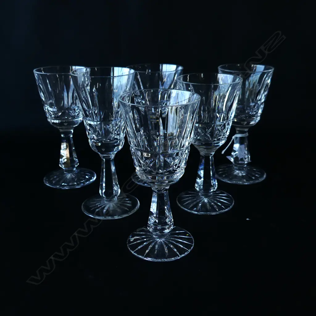 6 WATERFORD CRYSTAL SHERRY GLASSES H.130mm Image 1++