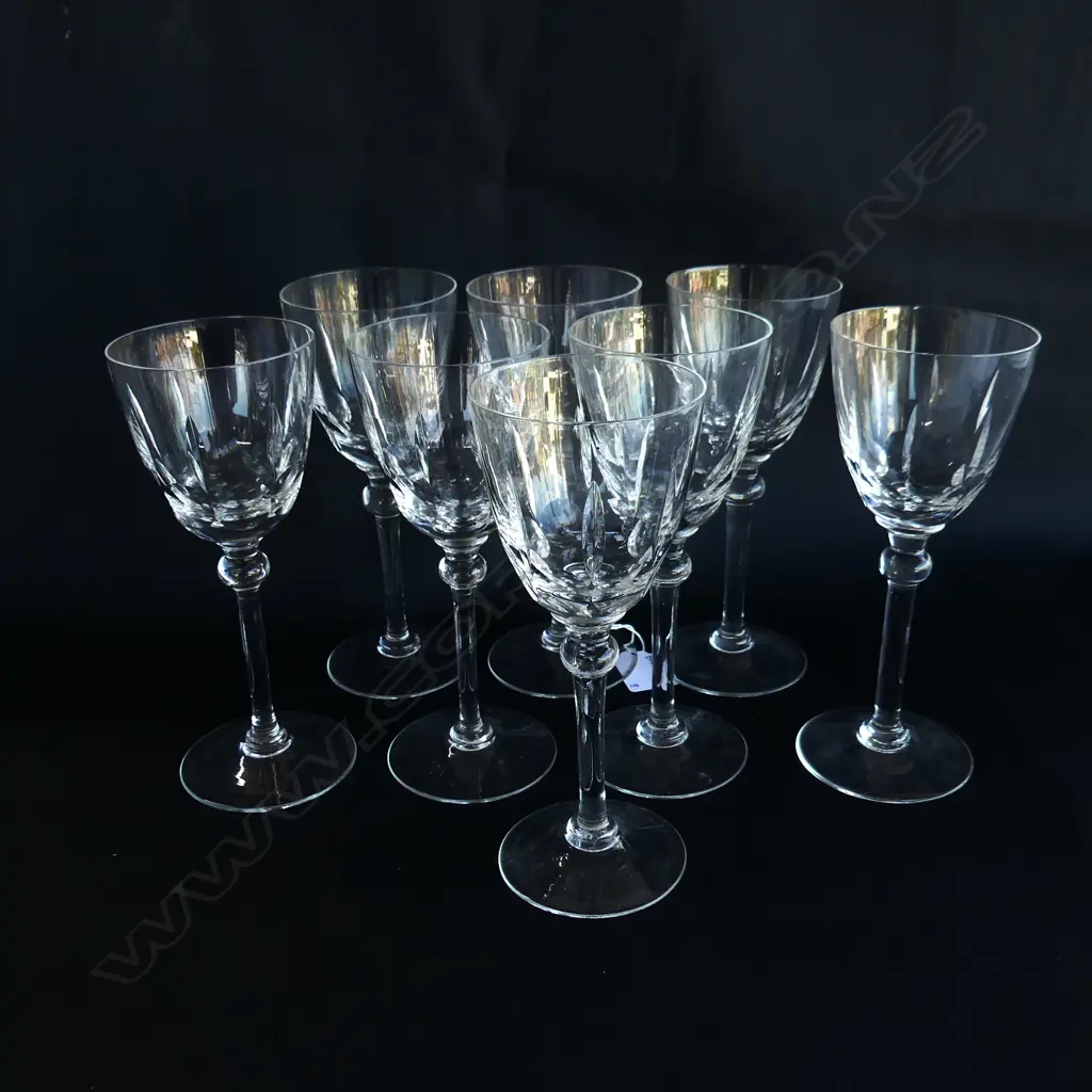 8 CRYSTAL WINE GLASSES H.180mm Image 1++