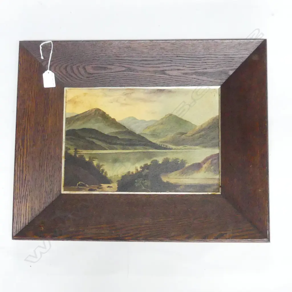 OIL ON BOARD LAKE SCENE H420 W520MM Image 1++