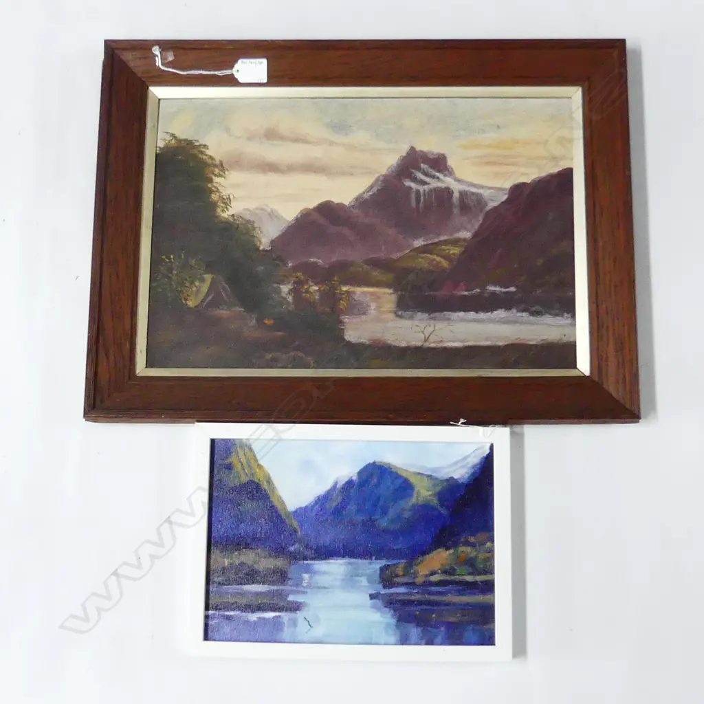 2 UNSIGNED OILS RIVER SCENES LARGEST400MM W560MM SMALLER BY HEATHER NEIL H220 W320MM Image 1++