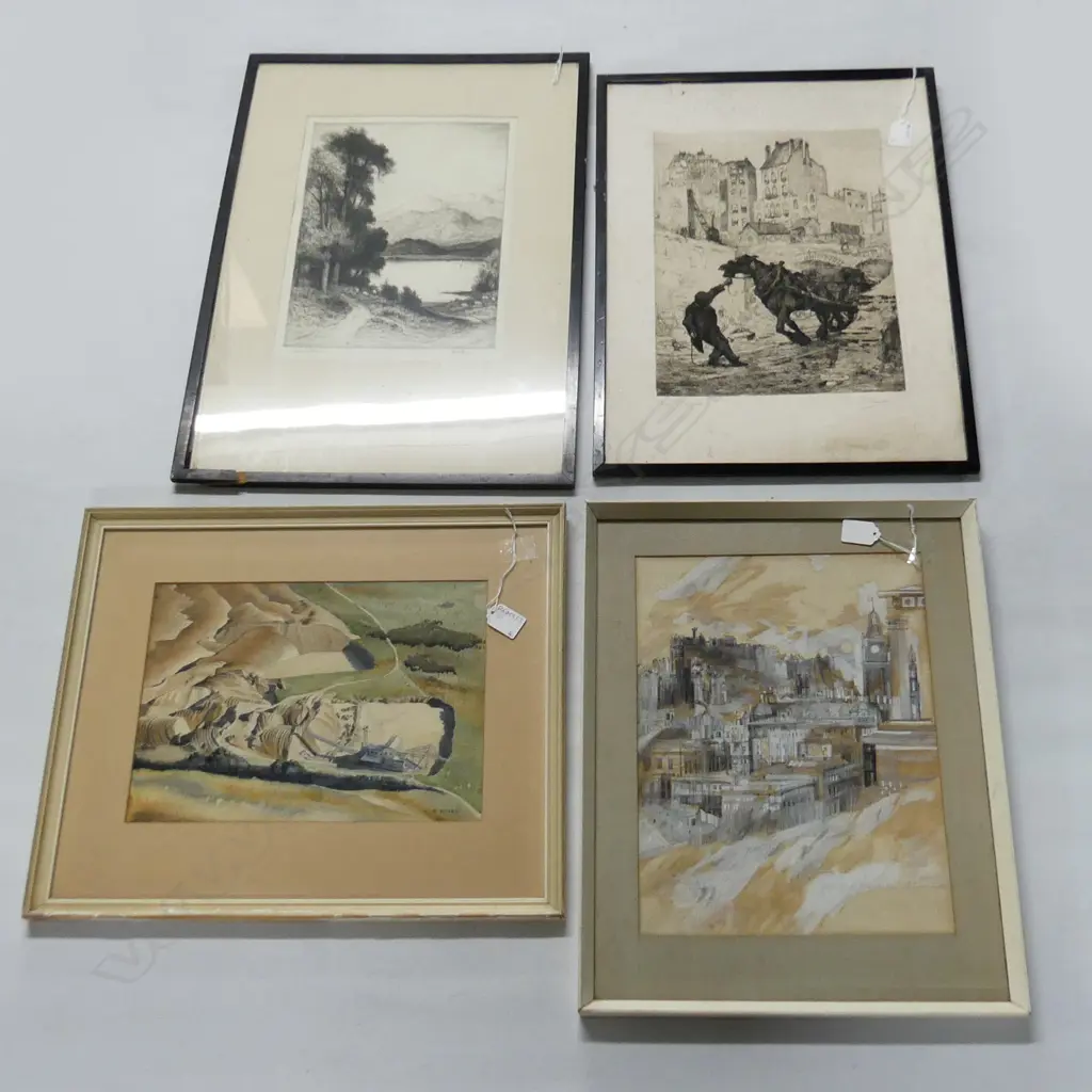 4 ARTWORKS; K. E. NIVEN 'GOLD DREDGE' WC 230x320 Image 1++