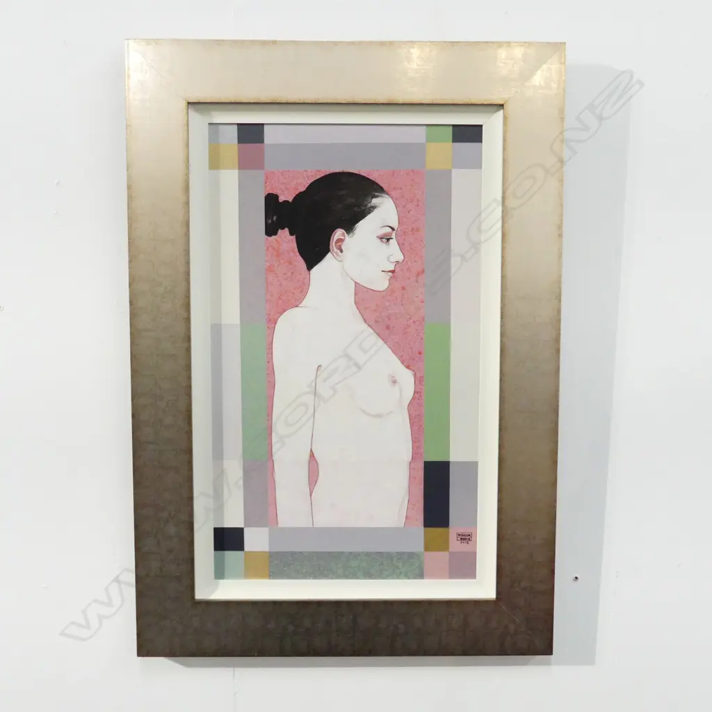 PATTERSON PARKIN (NZ b.1948) 'ALICIA' ACRYLIC ON CANVAS 2015 530x310mm  Image 1++