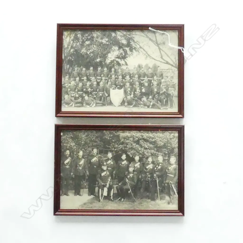 2 OLD REPRINT PHOTOS 19THC MILITARY GROUPS Image 1++