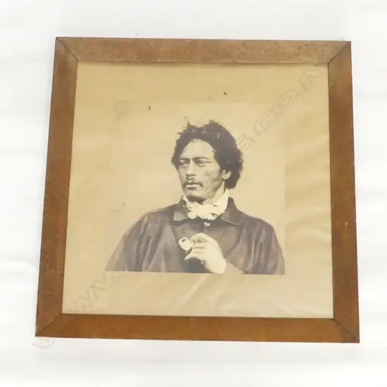VINTAGE REPRINT PHOTO MAORI PORTRAIT 265 X 265mm photographs on reverse