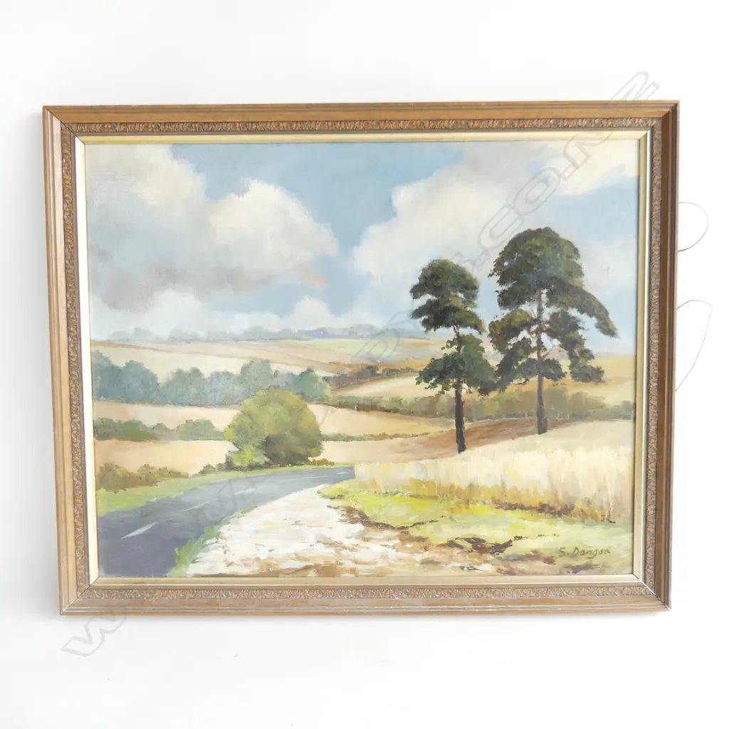 STANLEY T. DANGAR, ENGLISH LANDSCAPE, OIL ON BOARD 395x495mm Image 1++