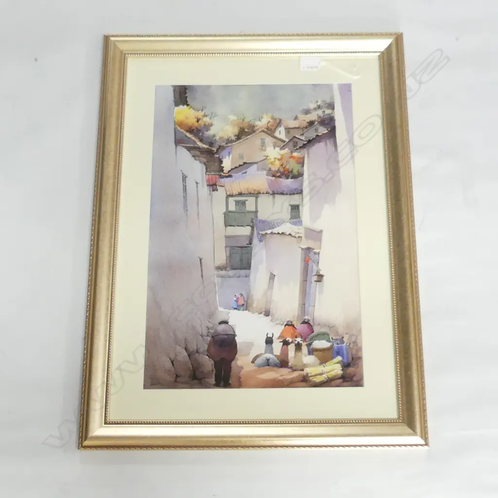 PAULINO ORE  VALENCIA WATER COLOUR (SEE INFO ON BACK) 500 x 320mm Image 1++