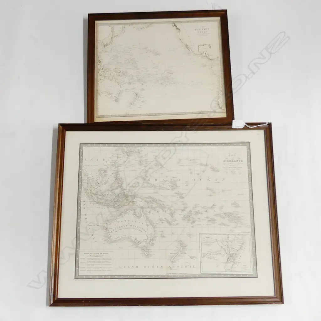ANDRIVEAU GOUJON - Carte de L’Oceanie d’apres les Paris 1850 - Southeast Asia to New Zealand and the Mendana Islands. With an inset map of the English Settlements in New South Wales. 470 x 580mm Image 1++
