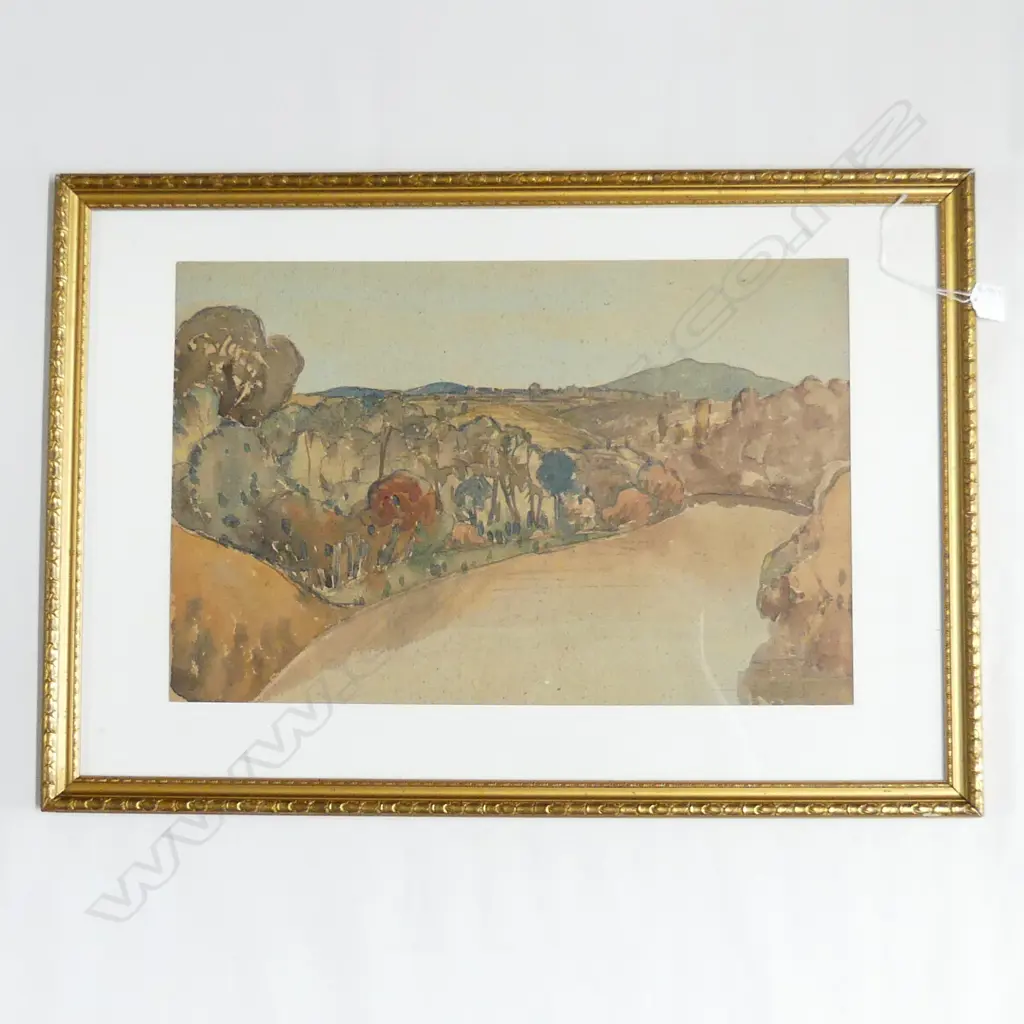 GEOFF FAIRBURN, WAIKATO LANDSCAPE W/C, 300x460mm Image 1++