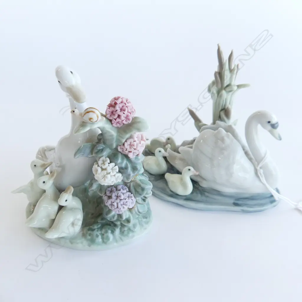 LLADRO SWAN GROUP H120MM & DUCK GROUP H120MM Image 1++