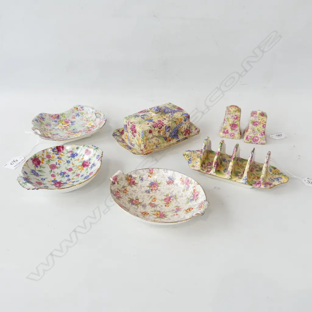 AOF BUTTER DISH TOAST RACK S/PEPPER & 3 DISHES Image 1++