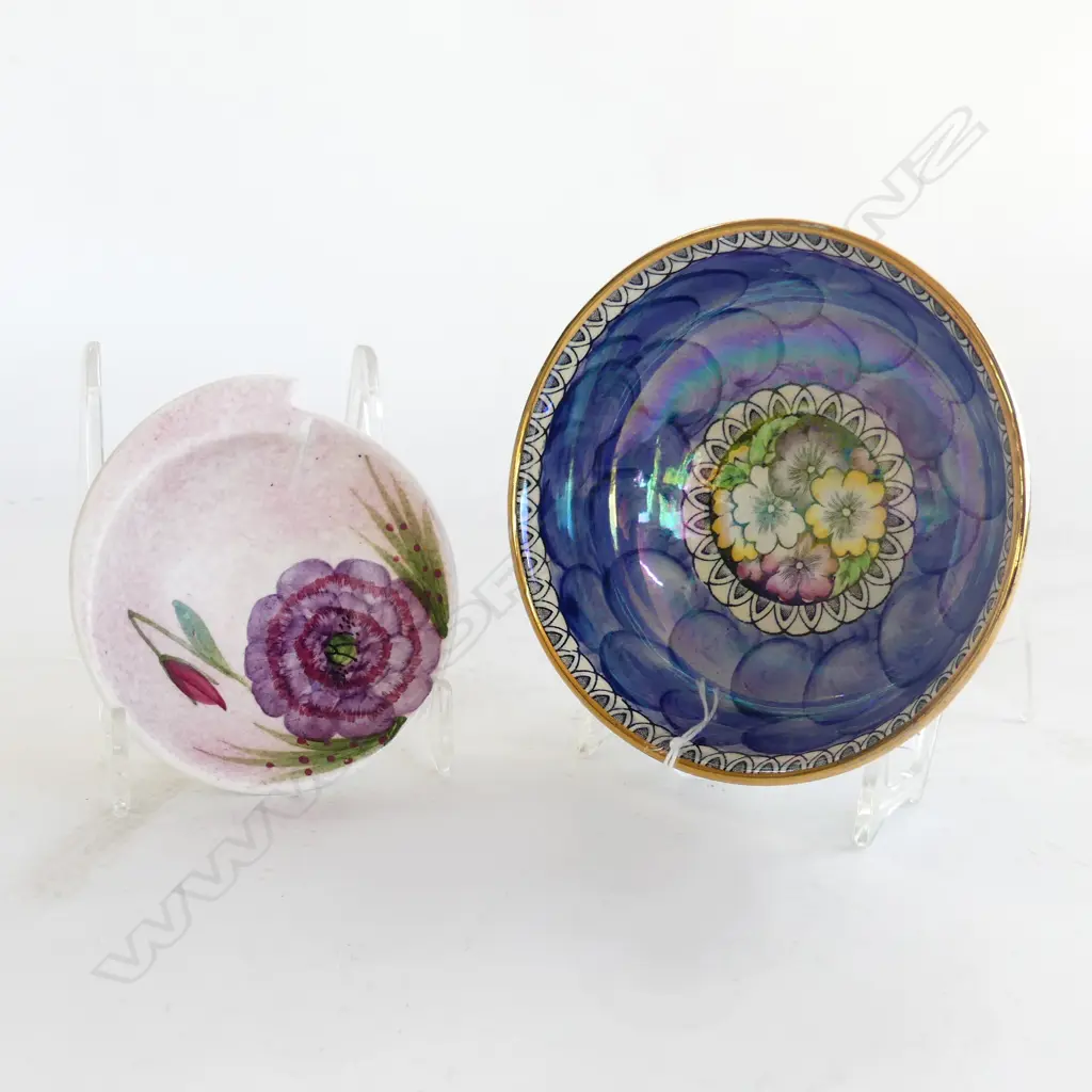 MALING BLUE PANSY THUMBPRINT BOWL (DIA 125MM) + SM RADFORD RANUNCULAS DISH (DIA 95MM) Image 1++