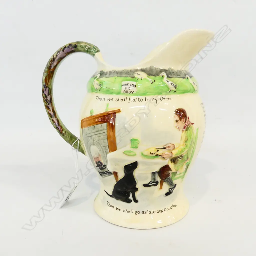 CROWN DEVON MUSICAL JUG 'Tha's bin a-coortin' Mary Jane. H.195mm Image 1++