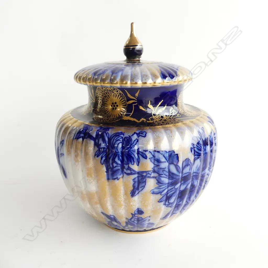 RD FLOW BLUE LIDDED JAR H220MM  (REPAIRED LID) Image 1++
