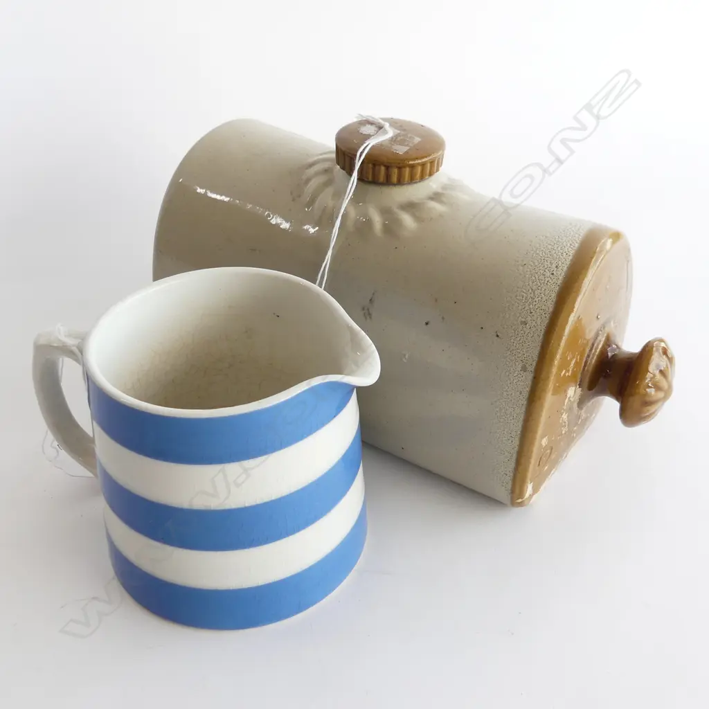 CORNISHWARE JUG H100MM & STONE HOTWATER BOTTLE L250MM Image 1++