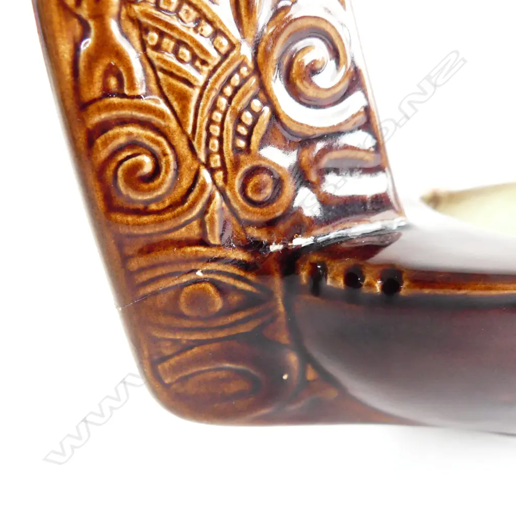 Crown Lynn rare Wharetana Maori Art Pottery model Waka Canoe Image 1++