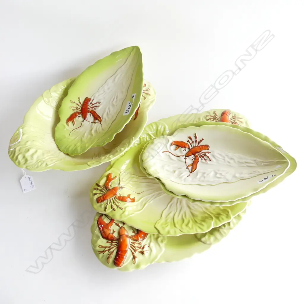 6 PCES CARLTONWARE LETTUCE & LOBSTER; SALAD BOWL Image 1++