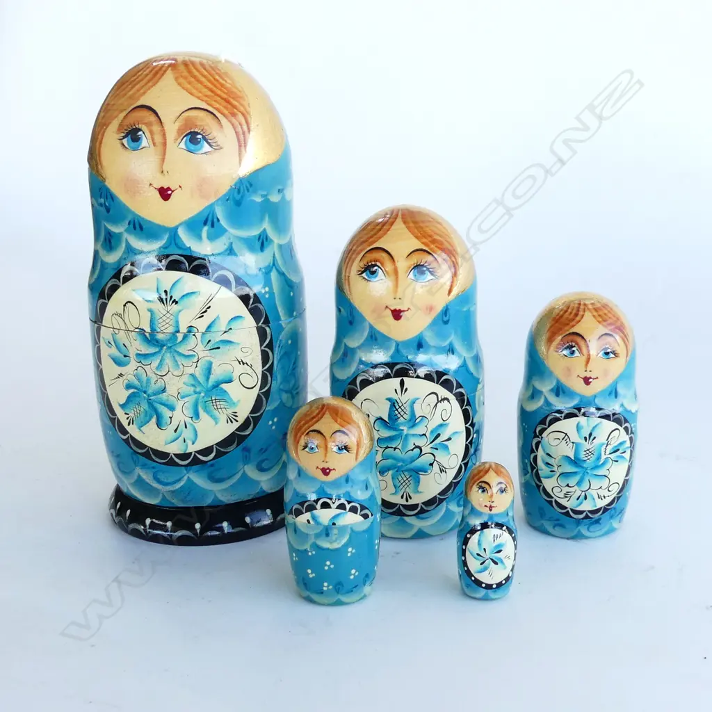 UKRANIAN NESTING DOLLS (5 DOLLS) LARGEST H. 190MM Image 1++
