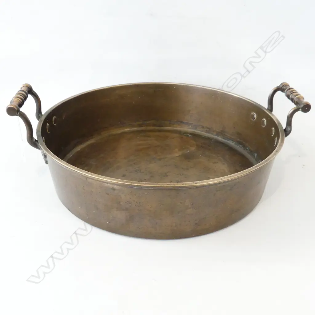 SOLID BRASS CONTAINER 365mm dia H.140mm Image 1++