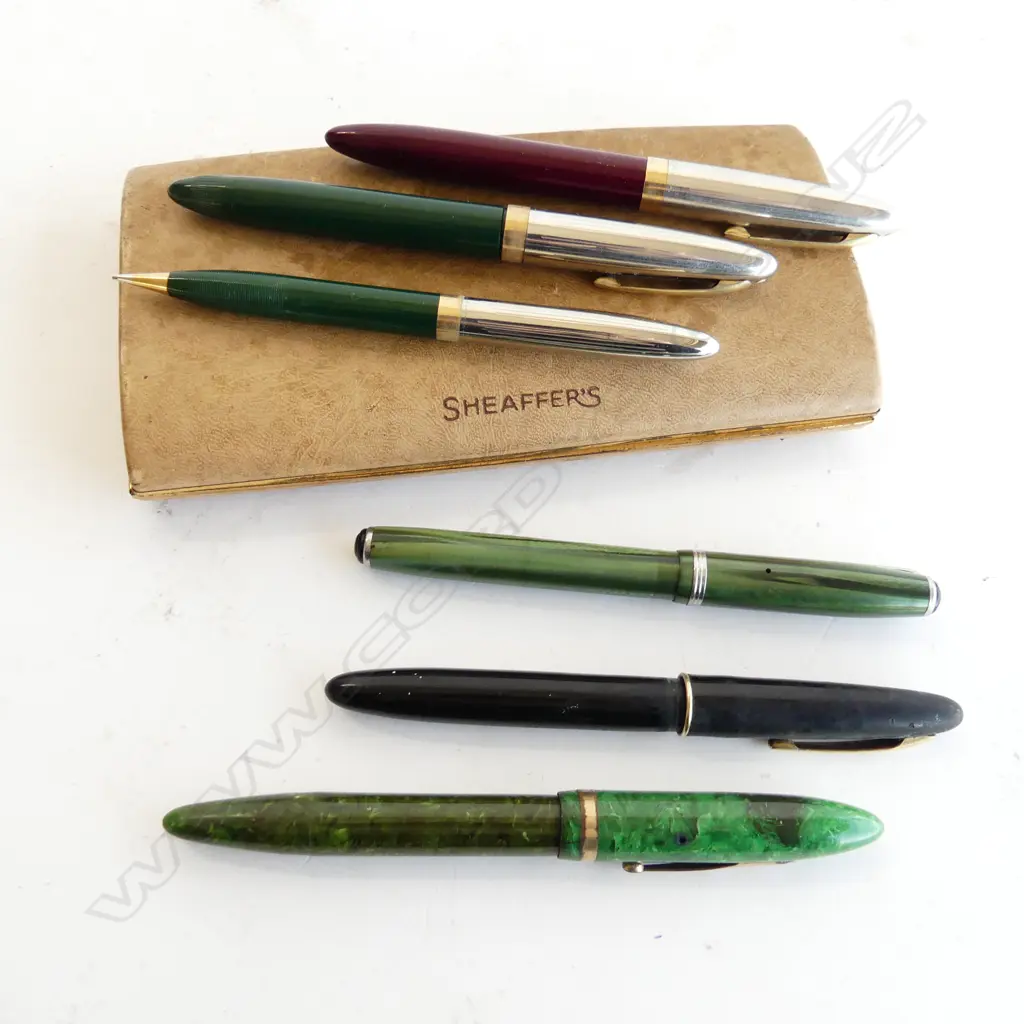 6 SHEAFFER PENS; 4 w. 14CT GOLD NIB Image 1++