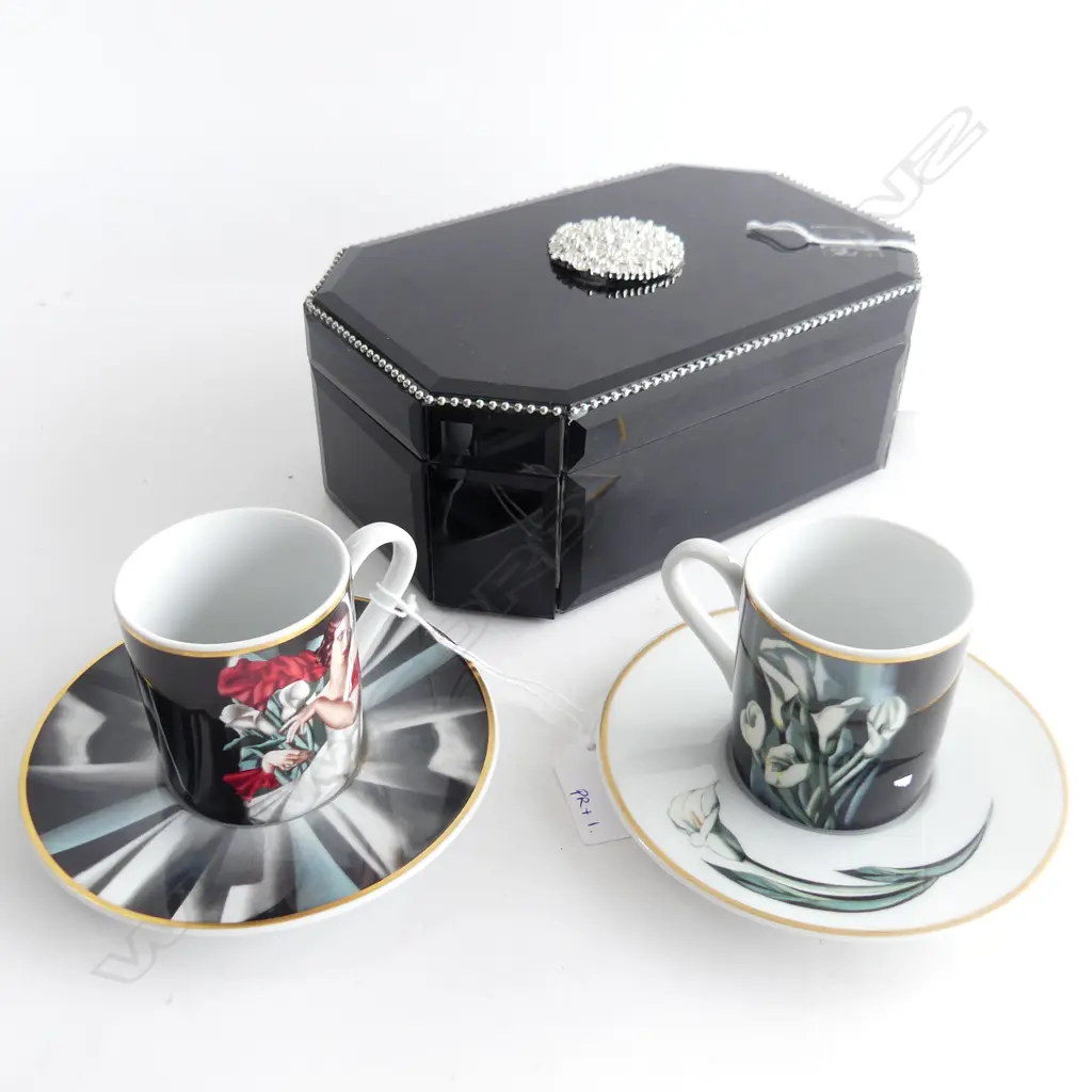 PR GOEBEL LEMPICKA C/S + BLACK DECO STYLE JEWELLERY BOX W.200mm Image 1++