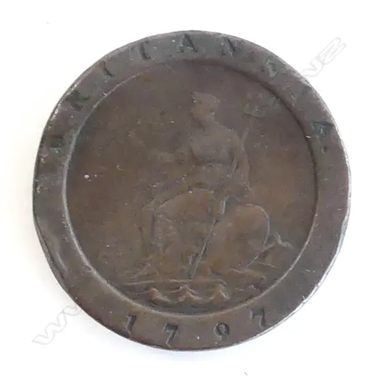 GEO. III 1797 TWOPENCE COIN dug up 6ft down in Poriate