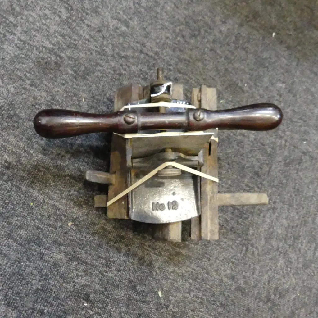 THREE WOOD PLANES. TWO WOODEN MOULDING PLANES AND A NO12 STANLEY. Image 1++