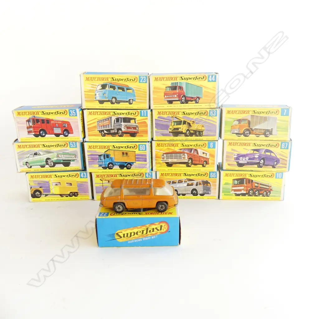 15 MATCHBOX 'SUPERFAST' MODEL VEHICLES, ALL BOXED (PLAYWORN) Image 1++