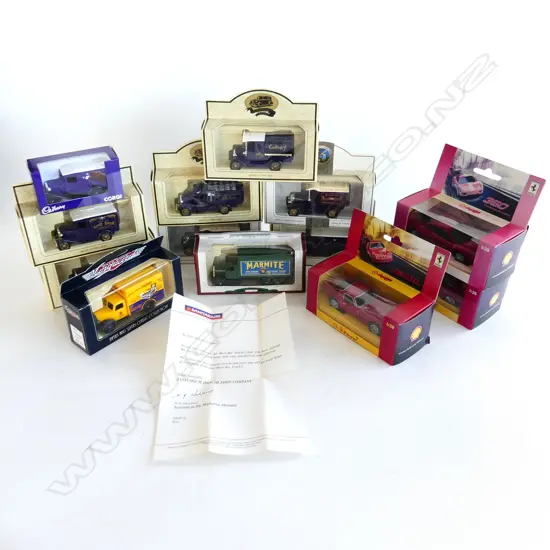 THIRTEEN BOXED MODEL CARS