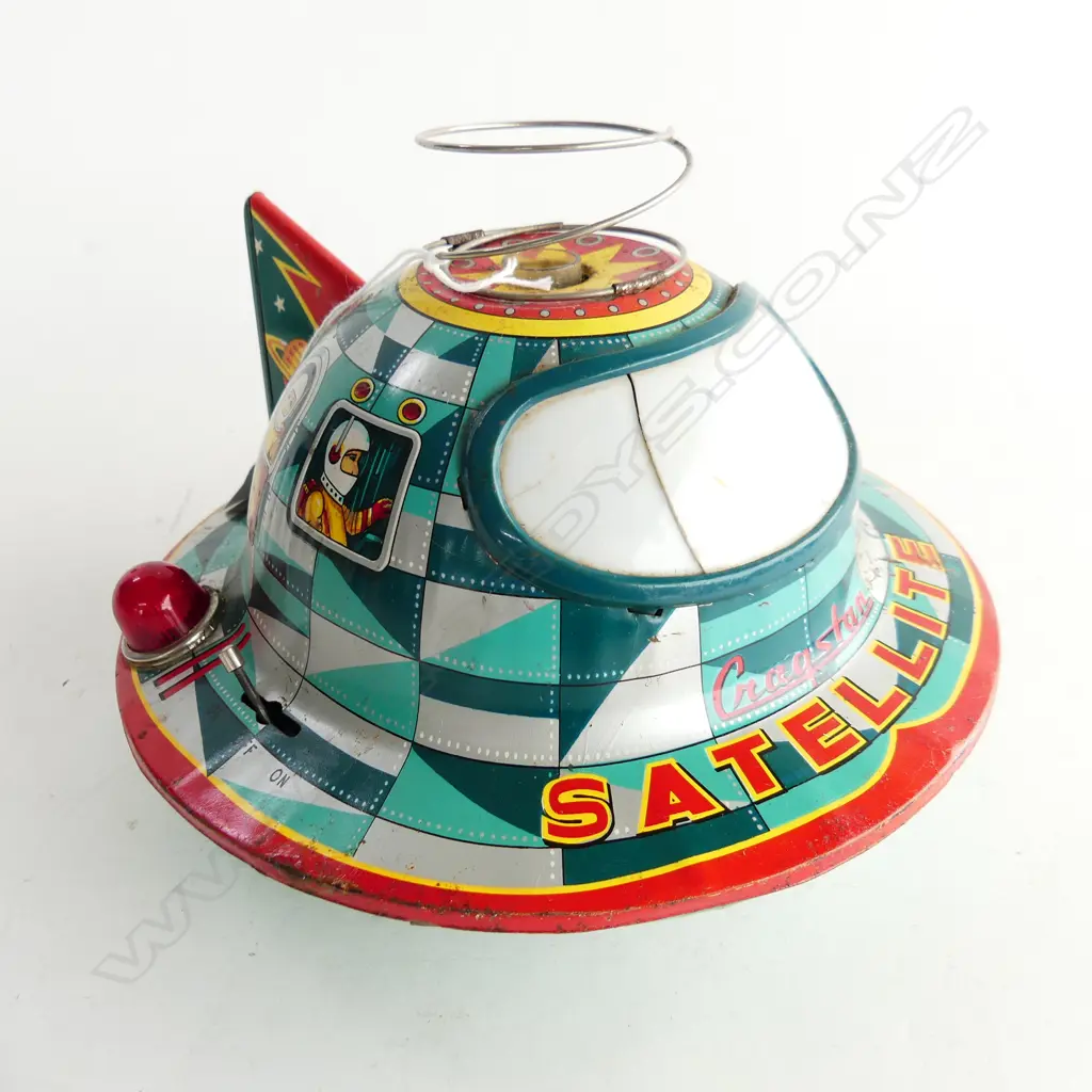 VINTAGE TINPLATE TOY; MYSTERY ACTION SATELLITE BY CRAGSTAN, JAPAN C1960'S, BATTERY OPERATED, DIA 200MM Image 1++